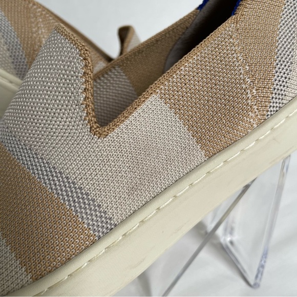 Rothy’s The Sneaker Birch Neutral Stripe Shoes Size 7.5 - Picture 5 of 13